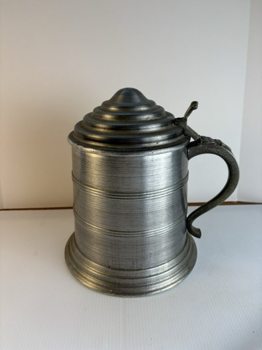 Vintage Pewtertone Pewter Aluminum Alloy Tankard Beer Stein Ice Bucket MCM